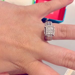 1 CARAT 10k White Gold Diamond Ring From JC Penney